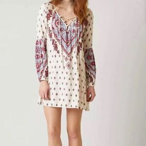 BILLABONG SIZE SMALL BOHO LONG SLEEVE JUST LIKE YOU DRESS